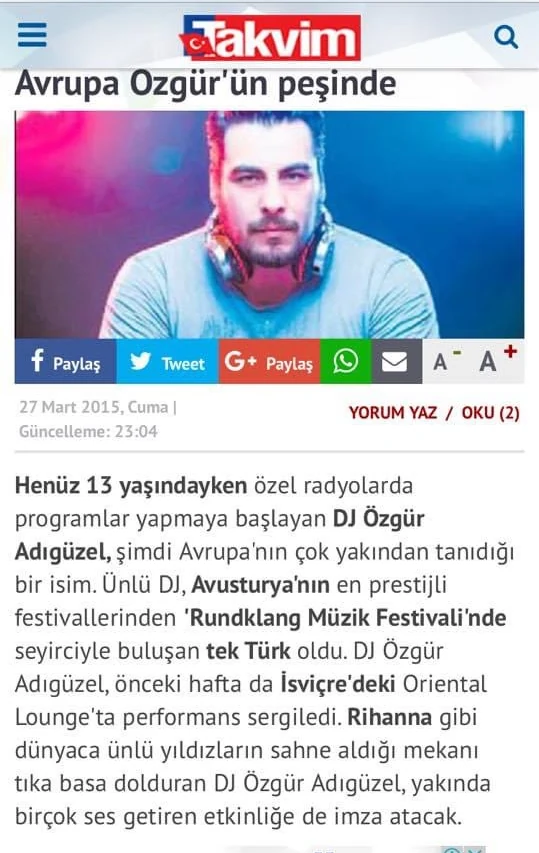 Avrupa Özgür’ün peşinde — Takvim